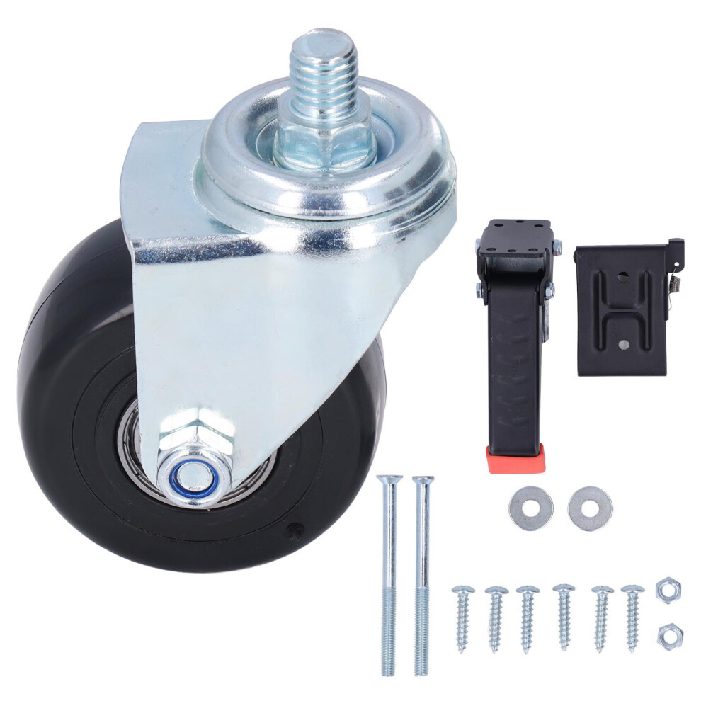 Low Noise 65Mm Stem Wheel Caster - 360 Degree Swivel For Easy Movement 8451376267795