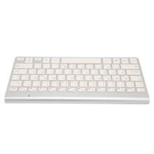 Kabellose zweisprachige Tastatur Silberweiß 2,4 GHz Plug&Play für Desktops & Tablets