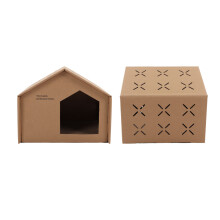 Grande maison en carton pour chat, griffoir, boîte ondulée pour intérieur 007