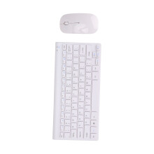 Kabelloses Tastatur-Maus-Set, 10 m Reichweite, Ergonomisch, 2,4G, Weiß