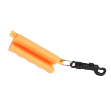 Tirette en silicone en forme de flèche avec clip pour ceinture, orange, 10,8x3cm