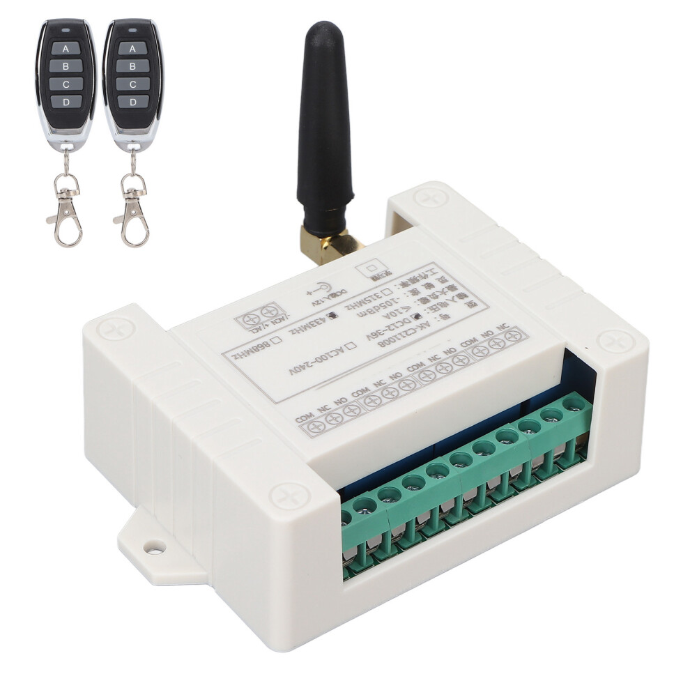 433Mhz Wireless Rf Remote Control 4-Channel Relay Switch For Industrial Use 5011376270213