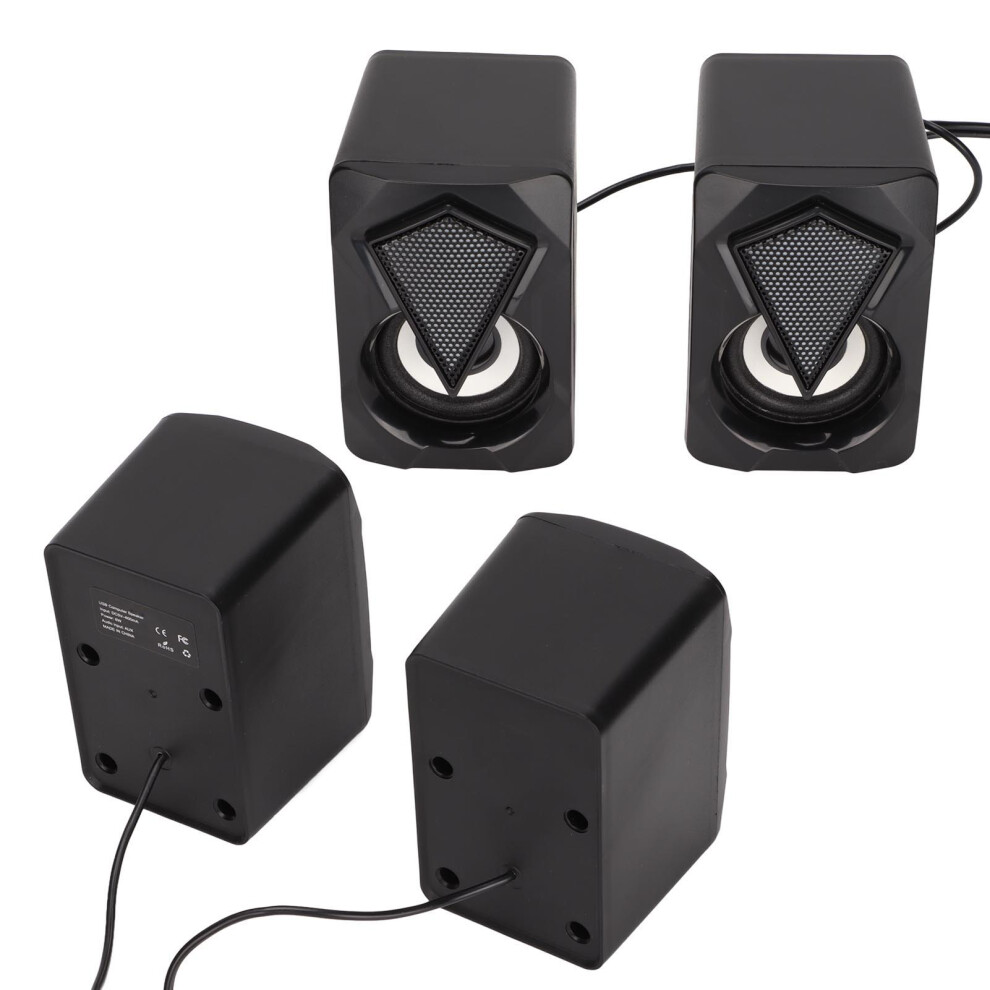 X2 Usb Portable Rgb Mini Desktop Speakers, 6W, Black 9421376270391