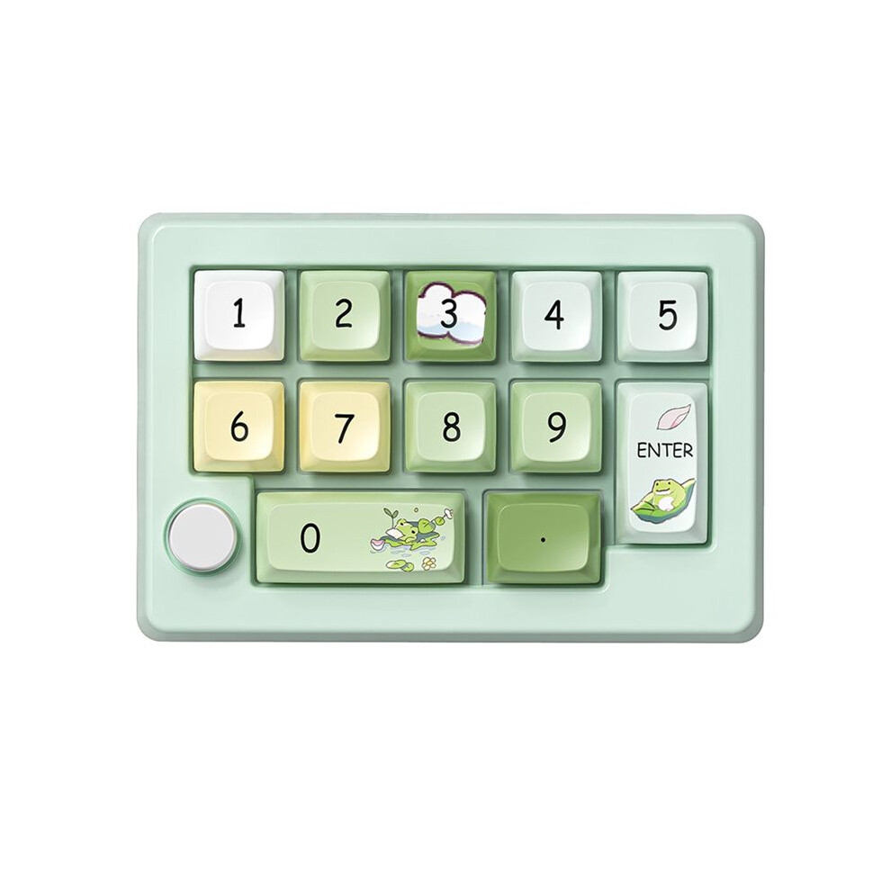 Three-Mode Hot-Swappable Digital Mechanical Keyboard Macro Definition Rgb Gaming Mechanical Keypad Knob Hardware Green 4711042971345