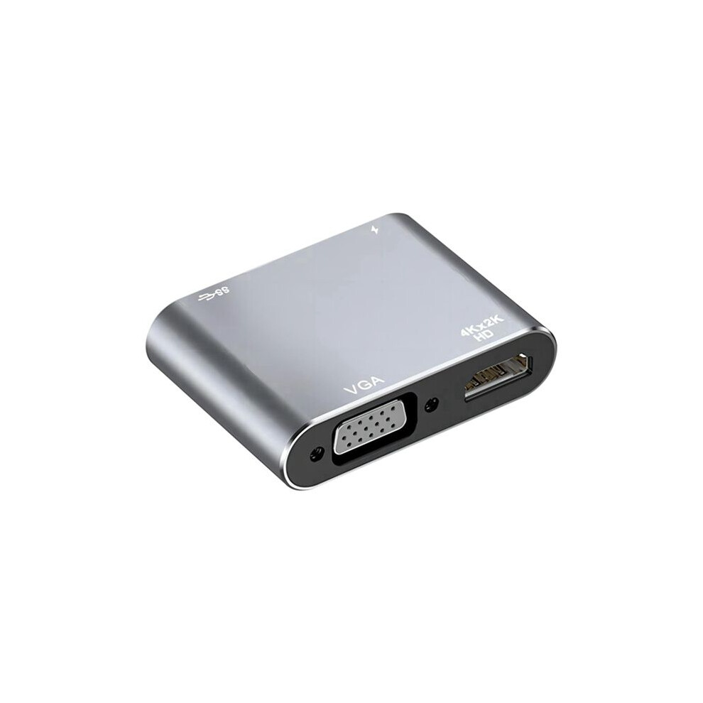 Usb C Hub 4-In-1 Docking Station With 5Gbps Usb 3.0, 4K Hd, Vga, 87W Pd Charging For Laptops, & More 6032981915008