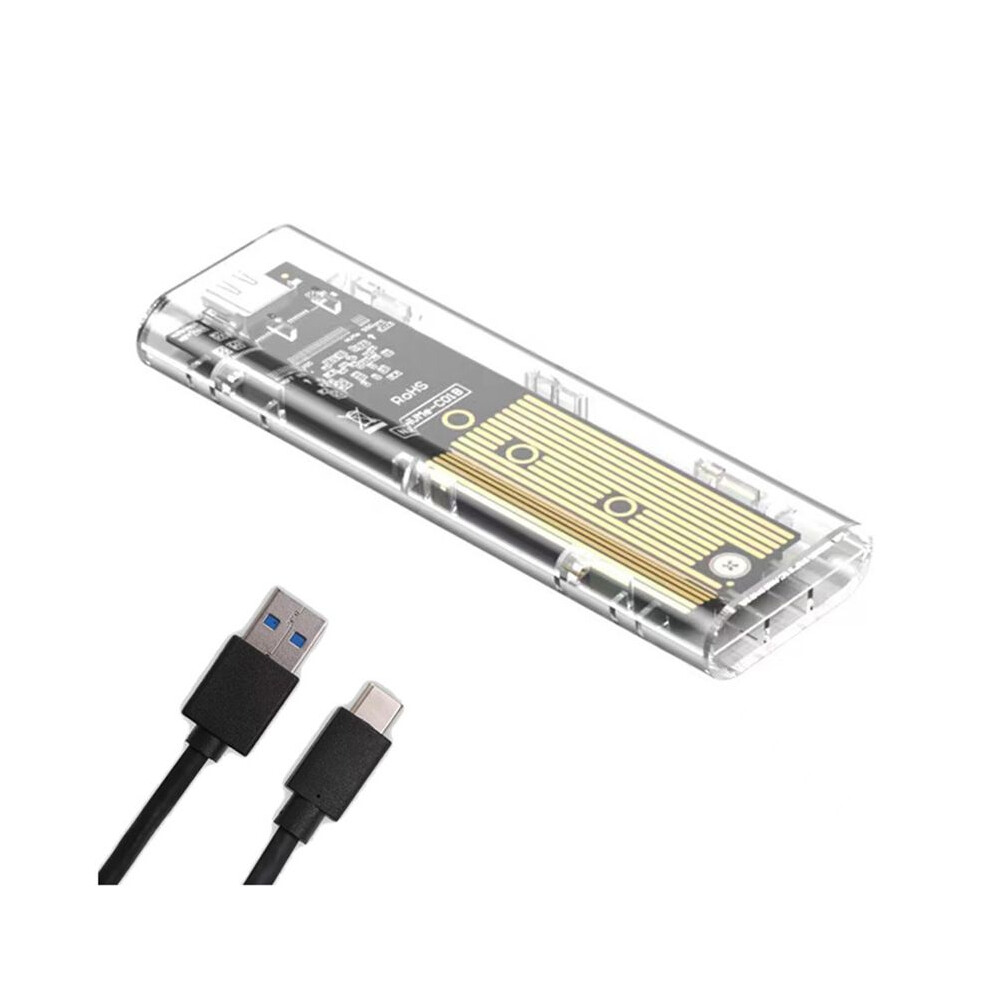 M2 Ssd Enclosure M.2 Nvme+Ngff Dual Protocol Ssd Enclosure Usb 3.2 Gen2 10Gbps Transparent External Drive Case For Pc A 6032033424366