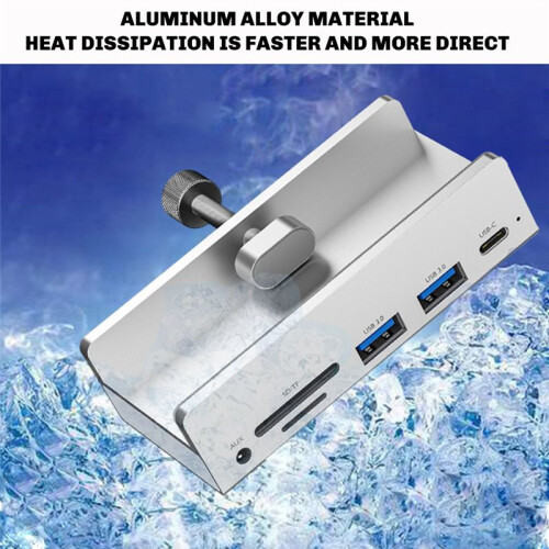 USB 3.0 HUB USB Clip  Docking Station USB 3.0 Adapter Multi Splitter 5Gbps High Speed Adapter for PC Laptop Silver 1