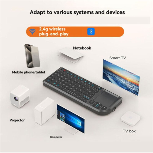 Handheld 2.4G  Wireless Keyboard with RF Touchpad Mouse for  TV Box PC Tablet 1