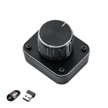3Mode USB/2.4G/ Draadloze Volumeregelaar met Één Knop -Toetsenbord Bedraad 2.4g -Snelkoppeling Zwart