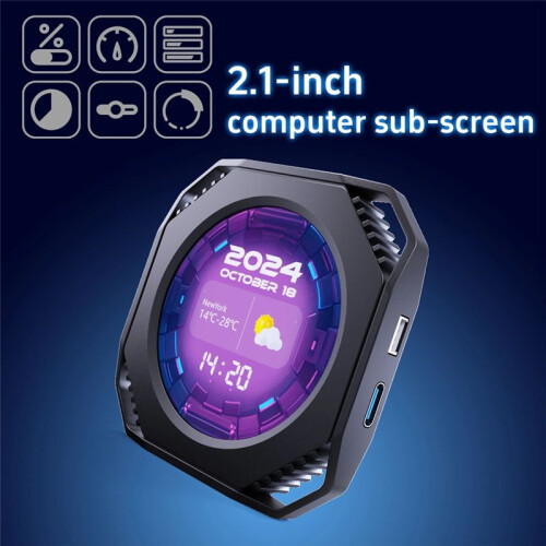 Dr21 Visual 2.1-Inch Usb Computer Diy Monitoring Dynamic Type C Secondary Screen Display Editable Water-Cooled Scree A 1