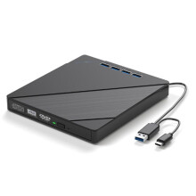 7-in-1 Externes CD/DVD-Laufwerk für Laptop, Steckplätze USB 3.0 Tragbares CD/DVD-Laufwerk Player Brenner Lesegerät Schreiber