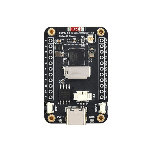 Waveshare ESP32-S3 AMOLED Tela Sensível Ao Toque de 1,64 Polegadas Flash-16 MB PSRAM-8 MB Módulo Sem Fio  WIFI 280x456 QSPI 2
