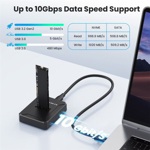 New M. 2-Hard Drive Holder Dual Protocol NVMe/NGFF Solid-State Drive Box Type-C Notebook External Box 1