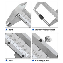 Vernier-Schieblehre aus Hochkohle-Stahl, 150 mm, zum Messen von Innen-, Außen- und Tiefecken