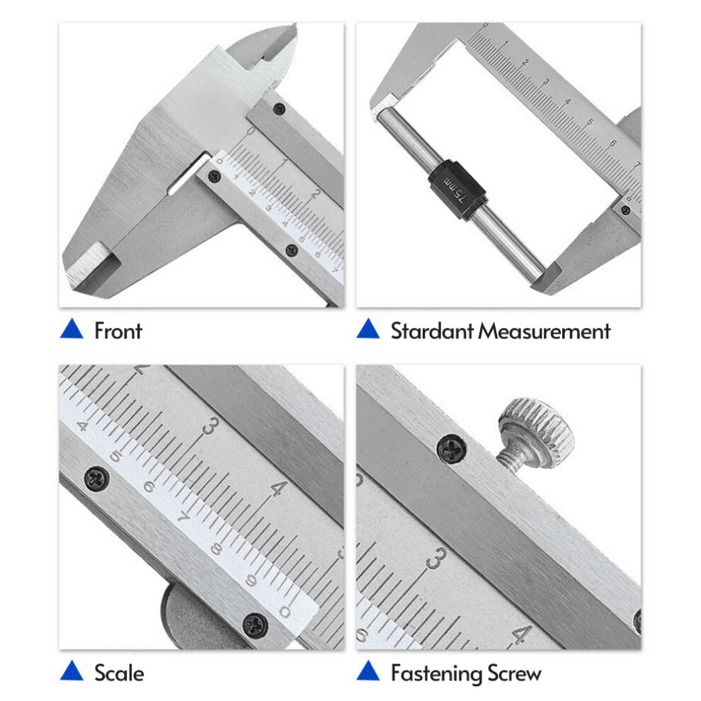High Carbon Steel Vernier Caliper 150Mm, Metric, Accurate Measurement 8491383282657
