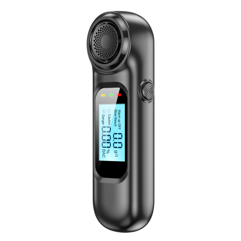 Am01 Portable Alcohol Tester Lcd Display, 0.00-0.19%Bac, Black 9321376273142