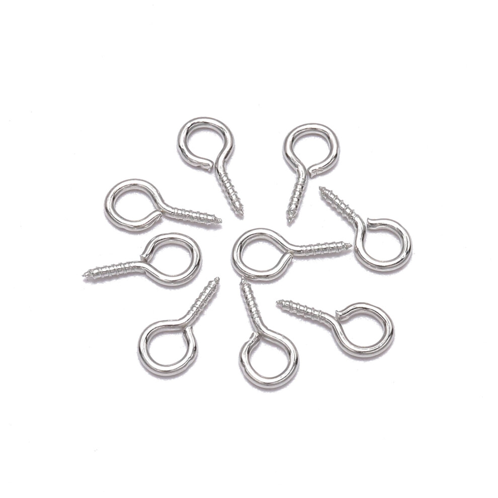 Sturdy Galvanized Metal Eye Bolts Hook Screw Pins For Crafts Rustproof Self Tapping Easy To Install Connector Heavy Duty Diy Supplies 9163575949592