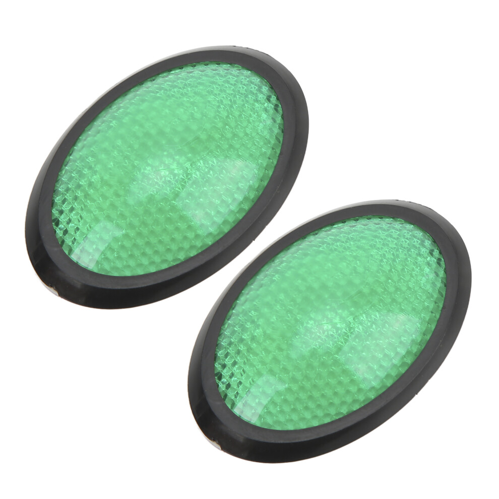 High-Visibility 2Pcs Reflective Stickers For Safe Driving Green 3201376275376