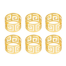 Elegante servetringenset, gemaakt van robuust metaal voor langdurig gebruik, herbruikbare servetringen met gouden afwerking, veelzijdig te gebruiken