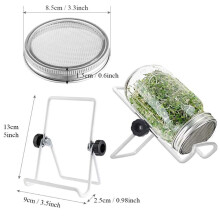 Keimglas mit Edelstahlsiebdeckel 1 Quart, Breitöffnung