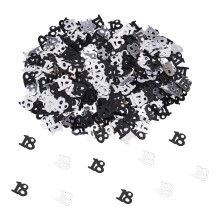 Confete para decoração de festa de aniversário de 18 anos, 100 peças de glitter para mesa, ideal para meninos e meninas que aniversariam 18 anos.