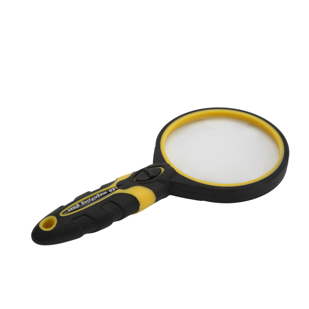 5X LED Magnifying Glass for Seniors, Ergonomic Handheld, Durable Design