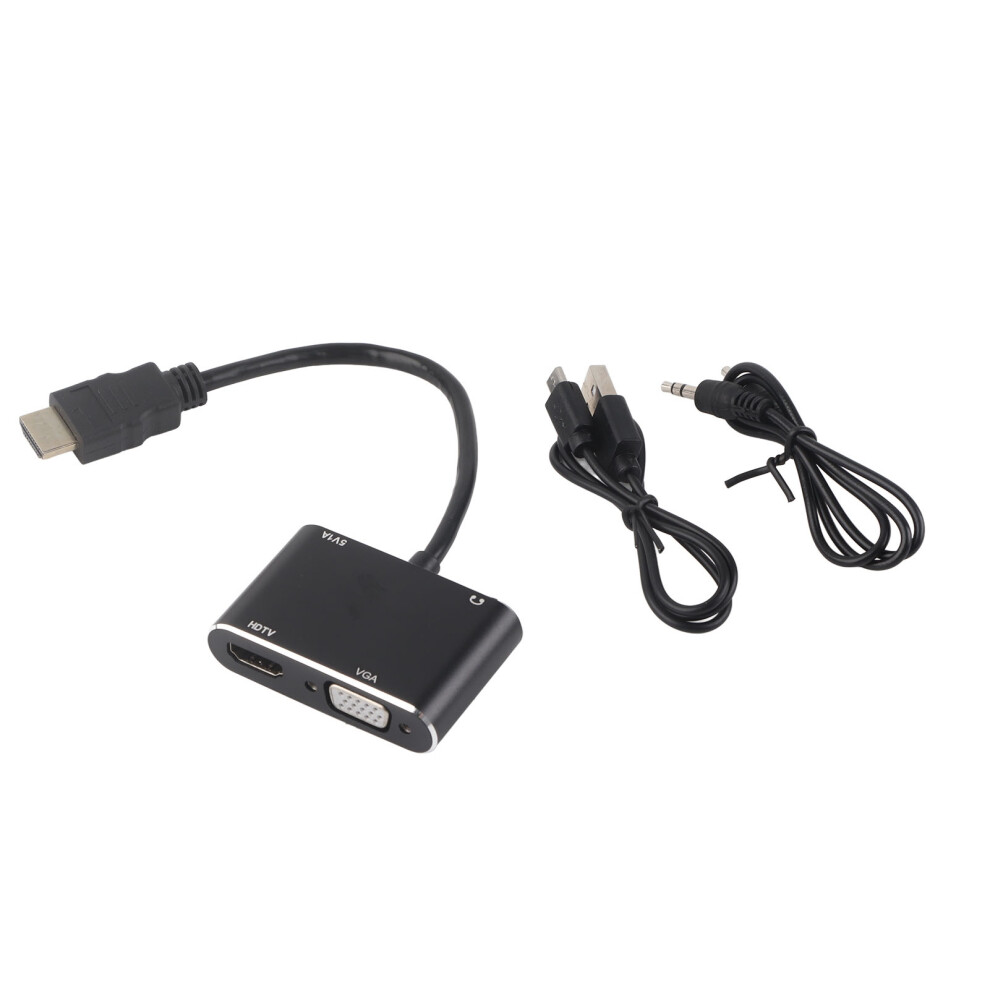 Ultra Hd Converter For High Definition Monitors, Plated Hdmi To Vga Adapter With Incredible Performance, Molded Strain Relief Ensures Durability Gold 9482828849459