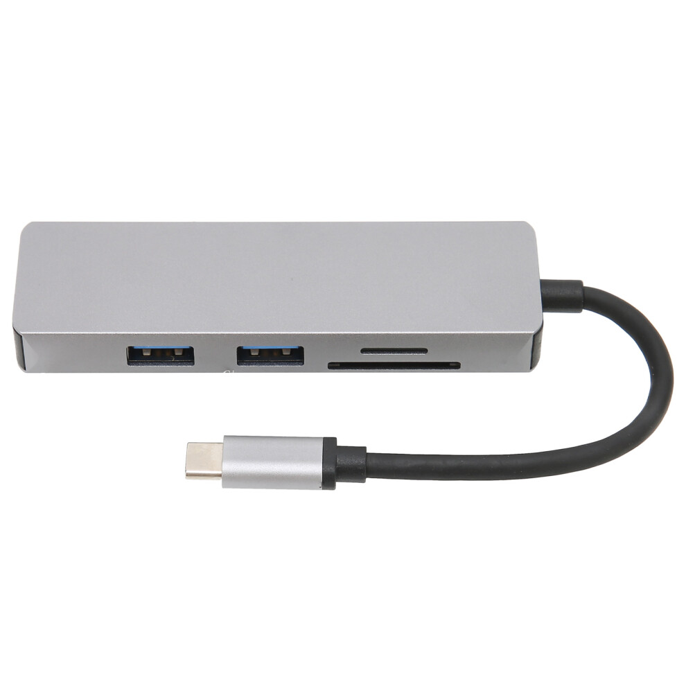 Multifunctional Hub For Laptop, Slim Portable Design Usb-C Hub With Sd Card Reader, Superspeed Data Transfer For Pcs And Macs (Silver) Silver 9177303804688