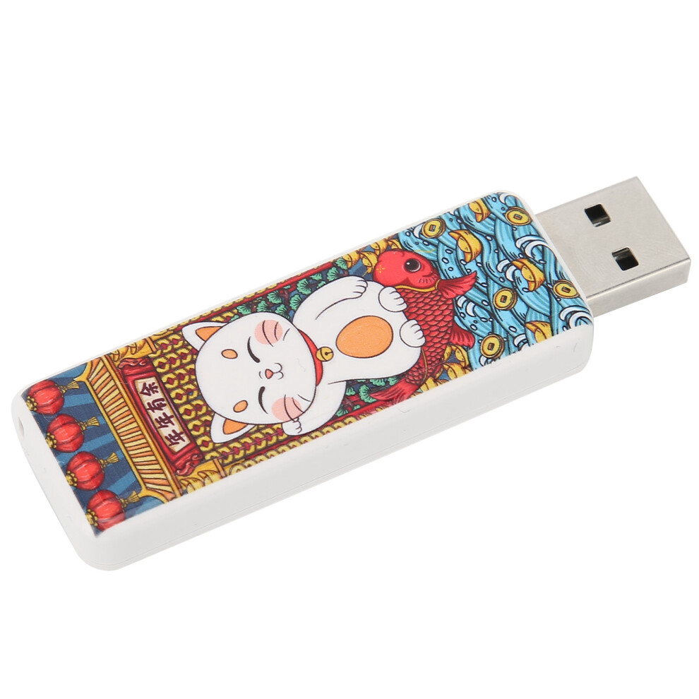 128Gb Usb Flash Drive Cute Cat Pattern Hot Swap Plug & Play Usb 2.0 4651376278270