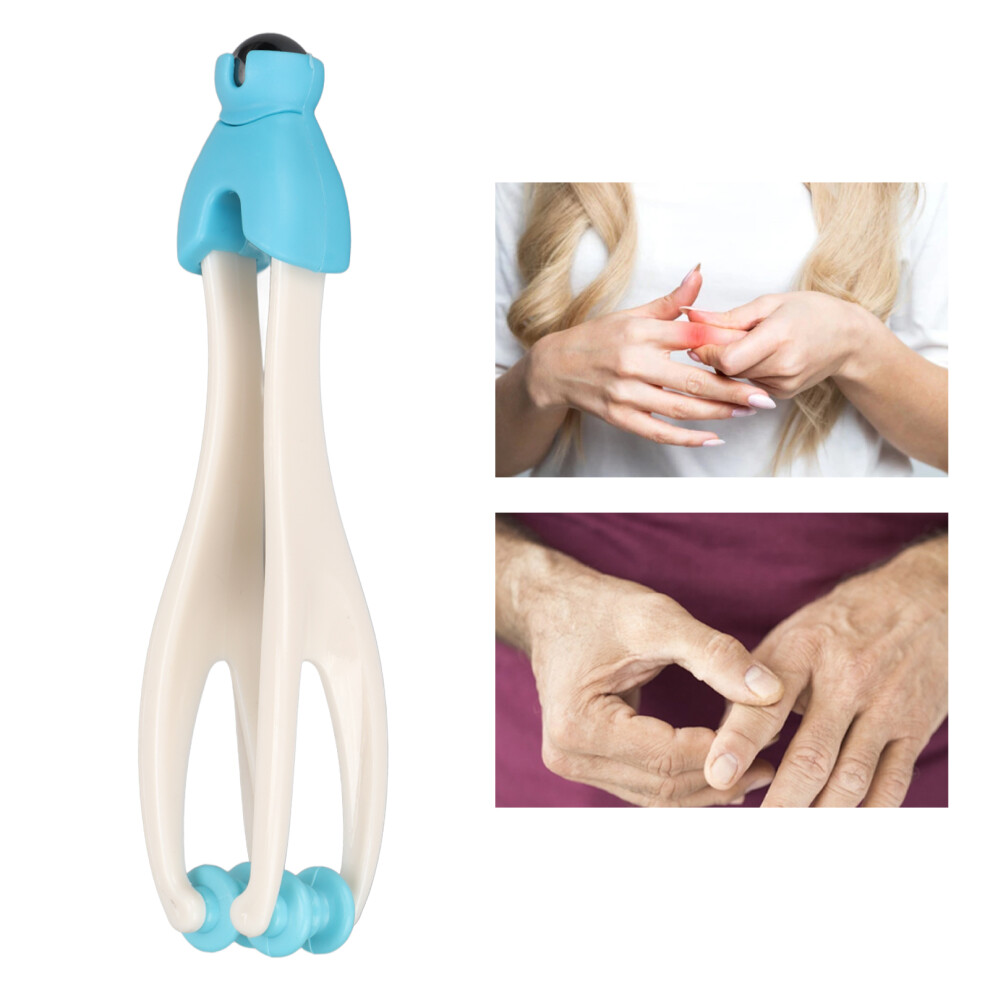 Blue Multifunctional Finger Joint Massager Roller Promotes Circulation