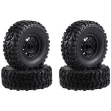 4 StüCk 65Mm Reifen Reifen Rad für MN D90 D99S MN-90 MN91 MN98 MN99S WPL C14 C24 C24-1 C34 B14 B24 B36 RC Auto Upgrade Teile