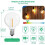 3Pcs G40 Led Replacement Light Bulbs, E12 Screw Base Shatterproof LED Globe Bulbs for Solar String Lights Warm White 8