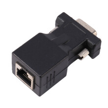 VGA-Extender Mannelijk Naar LAN CAT5 CAT6 RJ45-Netwerkkabeladapter