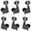 Stämningspinnar för Gitarr Tuner Machine Heads 3R3L Tuning Peg Machine  för Akustisk Elektrisk Gitarr, Svart 2