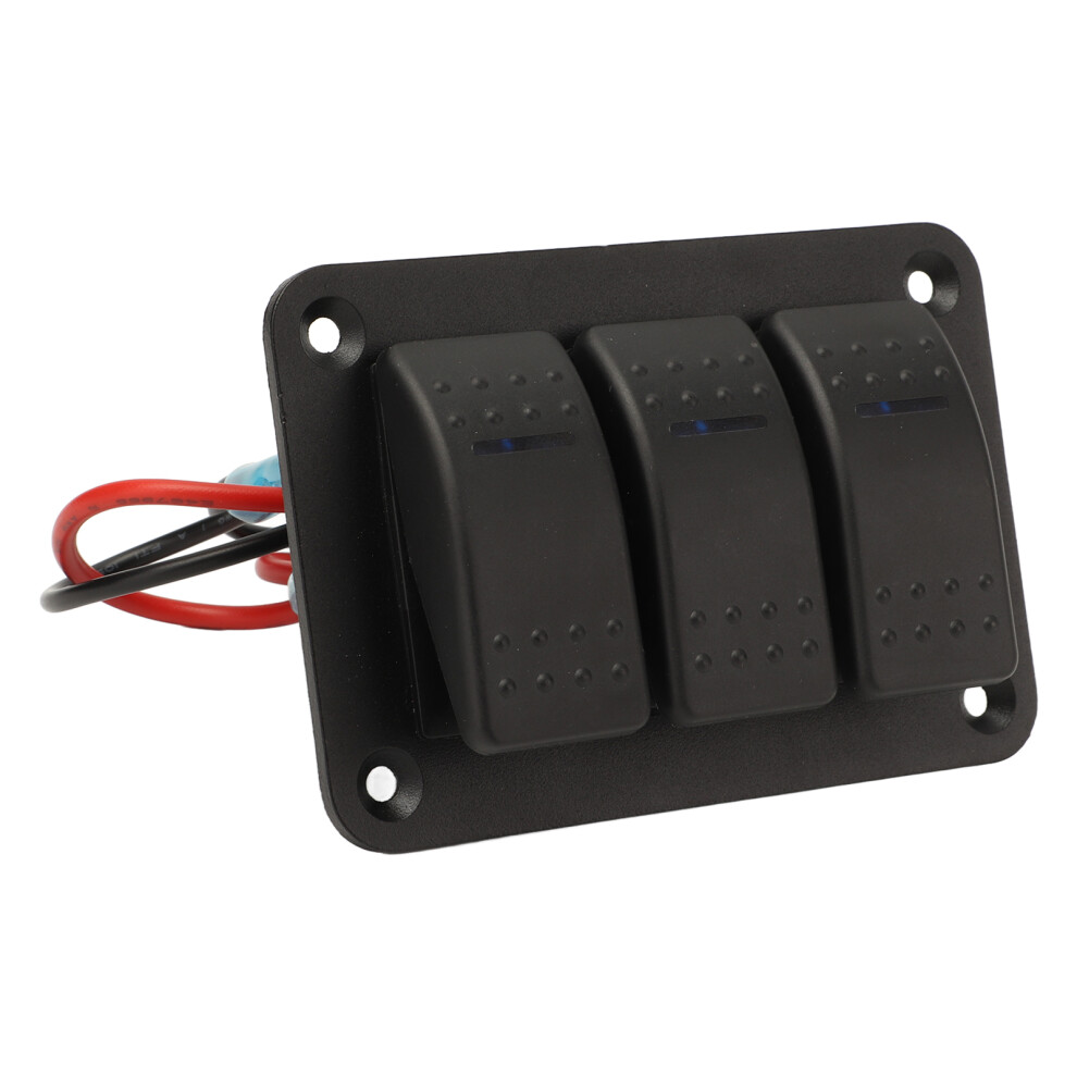 Durable Waterproof 3 Gang Switch Panel Ip65 Dc12-24V For Boats Marine & Trucks 4181376279682