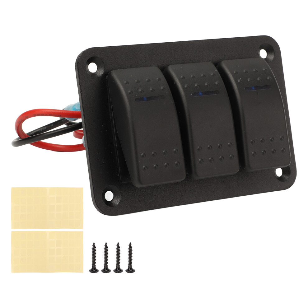 Pin On Off Toggle Switch Waterproof Rocker Switch Panel With Blue Led Indicator Multi Protection Universal Vehicle Control For Cars Boats Trucks 9175034371585