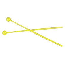 Bastoncini di plastica gialli durevoli da 2 pezzi per l'allenamento musicale dei bambini