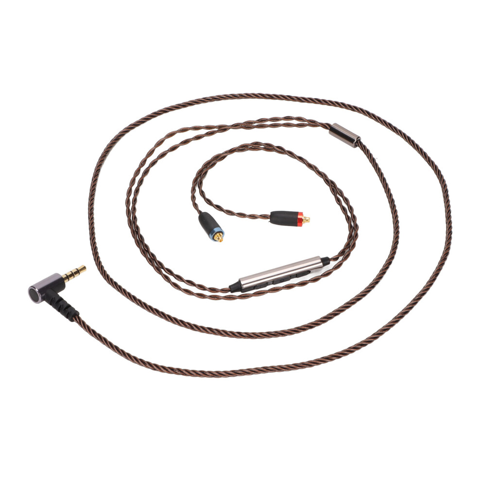 Plated Copper Headphone Cable 120Cm Mmcx To 3.5Mm With Mic Silver 8221376280038