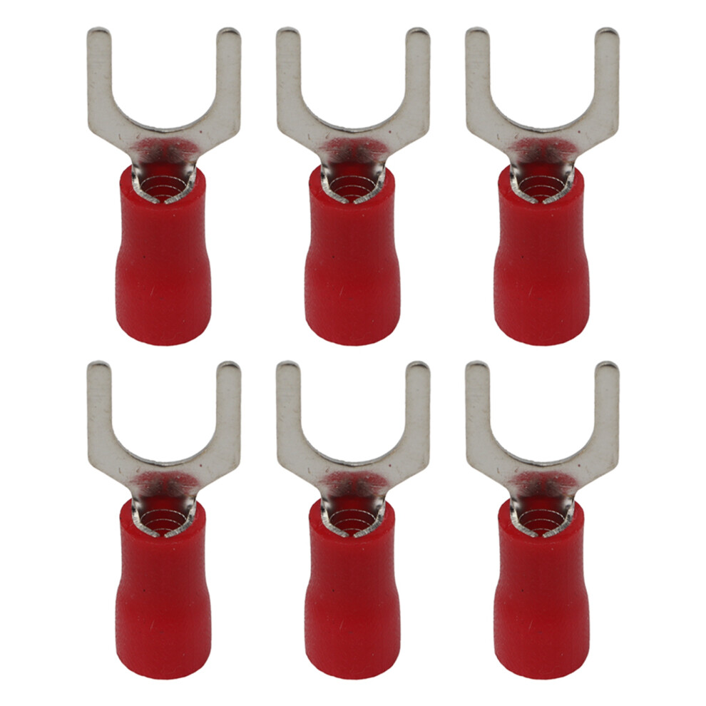 16-14Awg Copper Insulated Fork Terminals 100Pcs U Type Connectors 4911376280186