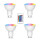 4pcs Gu10 Bulbs and 1remote Control with Memory Function 17colors Changeable Spot Ligh 4dynamic Lighting Modes Spotlight 1