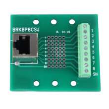 Scheda di breakout Ethernet RJ45 8P8C con porta di rete con terminale a vite per montaggio