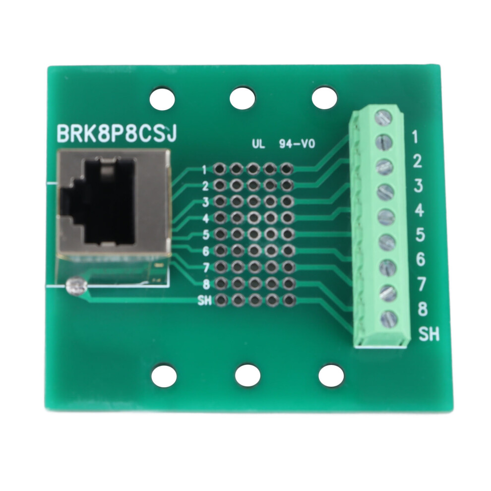 Rj45 Ethernet Breakout Board 8P8c Network Port With Screw Terminal And Bracket 4631376280527