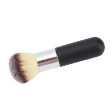 Pennello per polvere trucco soffice, con setole morbide e compatte, impugnatura facile, di colore nero, pennello cosmetico