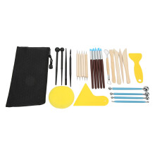 Tonwerkzeug-Set für Töpferarbeiten, Polymer-Tonwerkzeug-Set mit Stift und Zubehör zum Bemalen von Steinen – Keramik-Tonmodellierwerkzeug-Sets mit