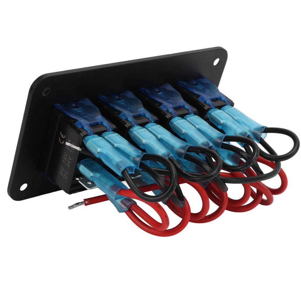4 Gang Waterproof Rocker Switch Panel Ip65 For 12-24V Vehicles Boats Trucks 8481376282986
