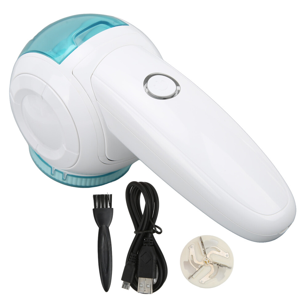 USB Electric Fabric Shaver Rechargeable Lint Remover Dual Protection Sweater Defuzzer with Movable Handle for Clothes Couch Blankets