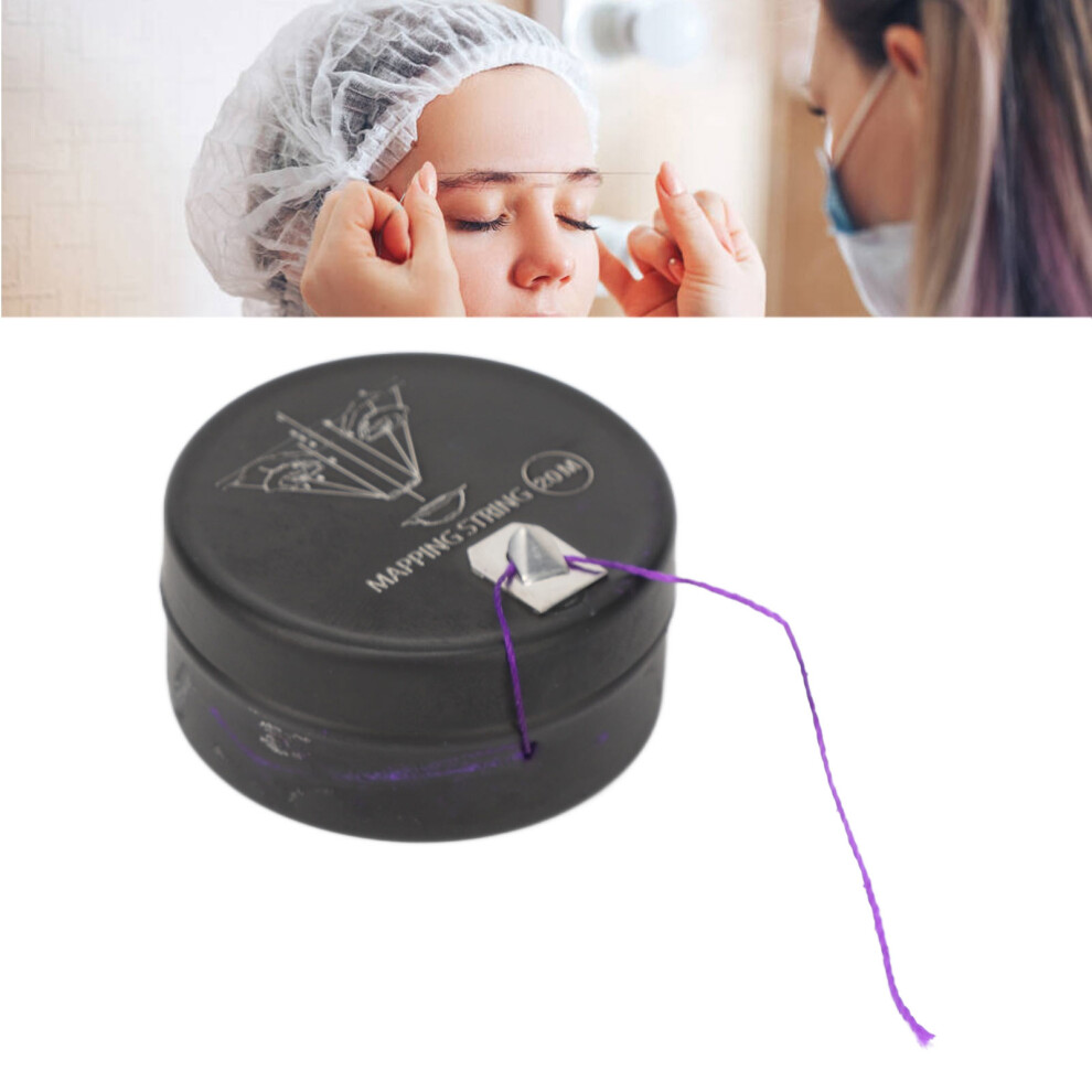 20m Purple Eyebrow Microblading String - Hypoallergenic & Ink-Free Measuring Tool
