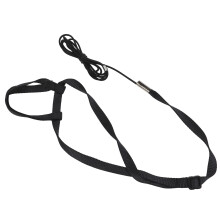Outdoor Papageienflugseil & Geschirr Schwarz XL Ultraleicht Verstellbar