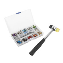 500 Sets 5mm Druckknöpfe DIY Verschleißfeste Kleidung Reparaturset
