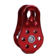 Poulie de sauvetage pour opérations d'urgence, à roulement à billes intégré et à rotation fluide, poulie d'escalade à une gorge.